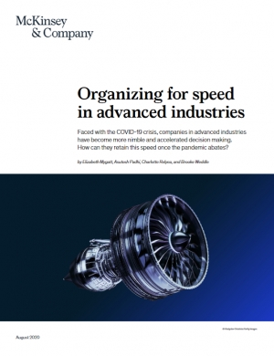 McKinsey: Organizing for speed in advanced industries - August 2020 - eng (pdf)