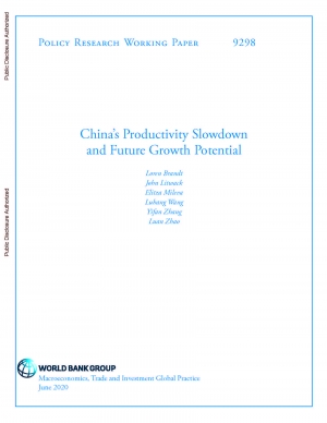 World Bank: China&#039;s Productivity Slowdown and Future Growth Potential - June 2020 - eng (pdf)