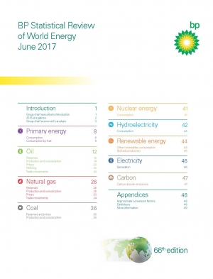 BP: Statistical Review of World Energy - 2017 edition (pdf, xlsx)