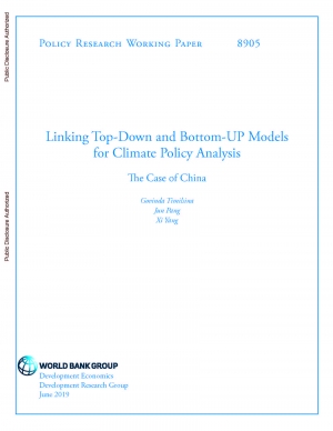 World Bank: Linking Top-Down and Bottom-Up Models for Climate Policy Analysis: The Case of China - June 2019 - eng (pdf)