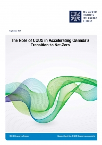 OIES: The Role of CCUS in Accelerating Canada’s Transition to Net-Zero - September 2021 - eng (pdf)