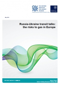 OIES: Russia-Ukraine transit talks: the risks to gas in Europe - May 2019 - eng (pdf)