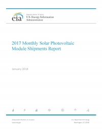 EIA: Monthly Solar Photovoltaic Module Shipments Report - January 2018 - eng (pdf)