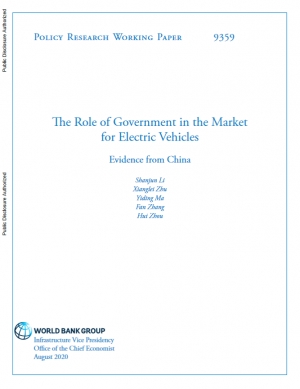 World Bank: The Role of Government in the Market for Electric Vehicles: Evidence from China - August 2020 - eng (pdf)